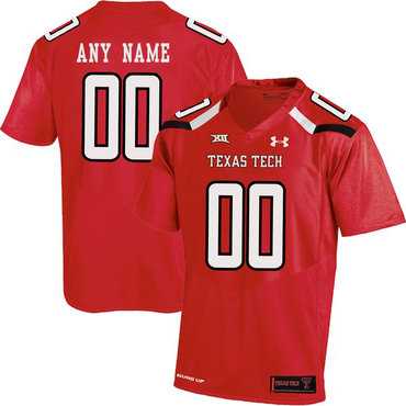 Men%27s Texas Tech Red Customized College Football Jersey->customized ncaa jersey->Custom Jersey